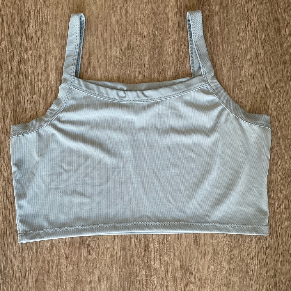 Baby blue crop top